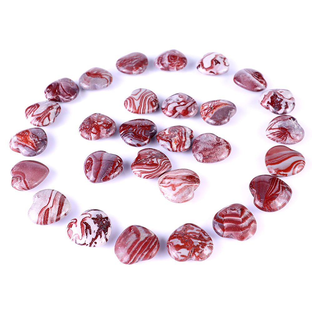 1.2" Rainbow Stone Hand Carved Crystal Heart crysvibe