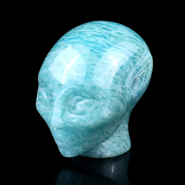 Natural Amazonite Hand Carved Crystal Elf Alien Sculpture