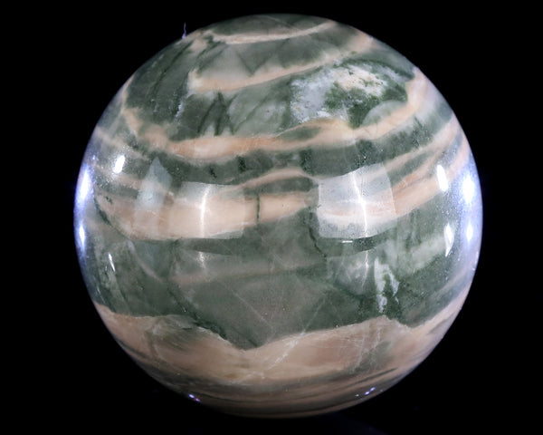 70mm Jiulong Jade Hand Carved Crystal Sphere